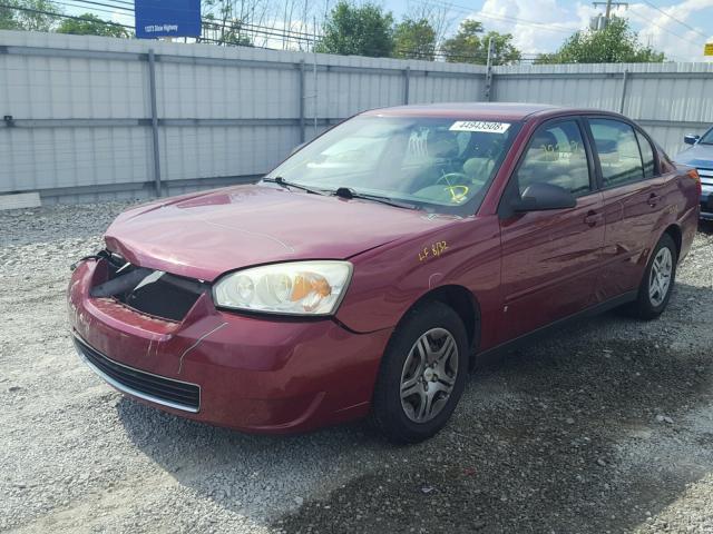 1G1ZS58F57F225442 - 2007 CHEVROLET MALIBU LS წითელი ფოტო 2