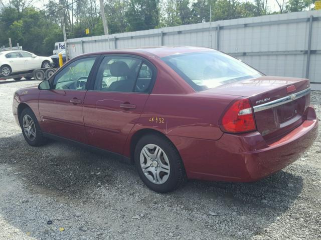1G1ZS58F57F225442 - 2007 CHEVROLET MALIBU LS წითელი ფოტო 3