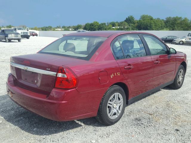 1G1ZS58F57F225442 - 2007 CHEVROLET MALIBU LS წითელი ფოტო 4