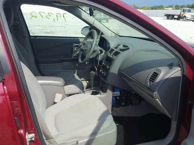 1G1ZS58F57F225442 - 2007 CHEVROLET MALIBU LS წითელი ფოტო 5