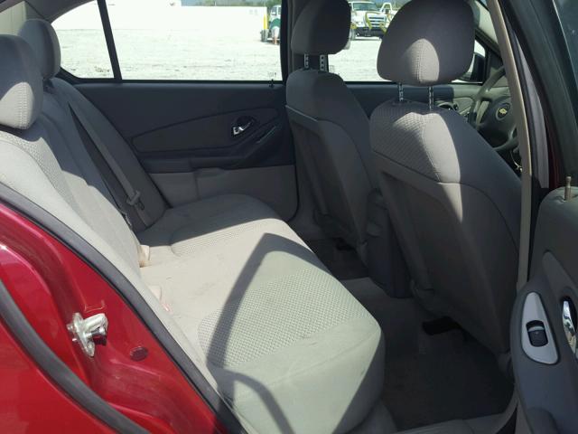 1G1ZS58F57F225442 - 2007 CHEVROLET MALIBU LS წითელი ფოტო 6