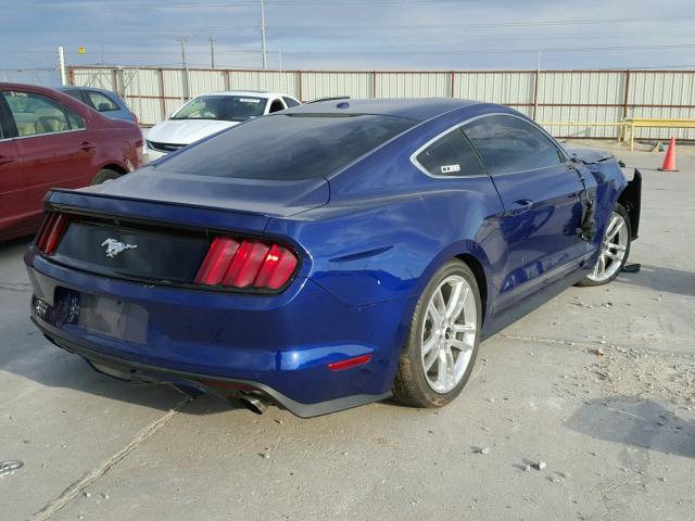 1FA6P8TH1G5278253 - 2016 FORD MUSTANG BLUE photo 4