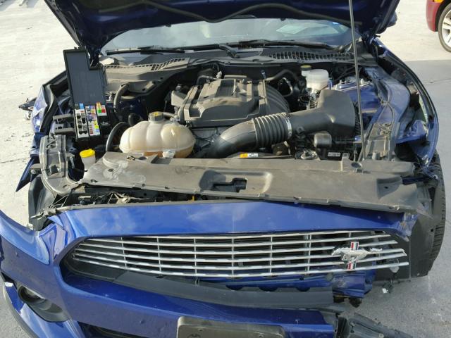 1FA6P8TH1G5278253 - 2016 FORD MUSTANG BLUE photo 7