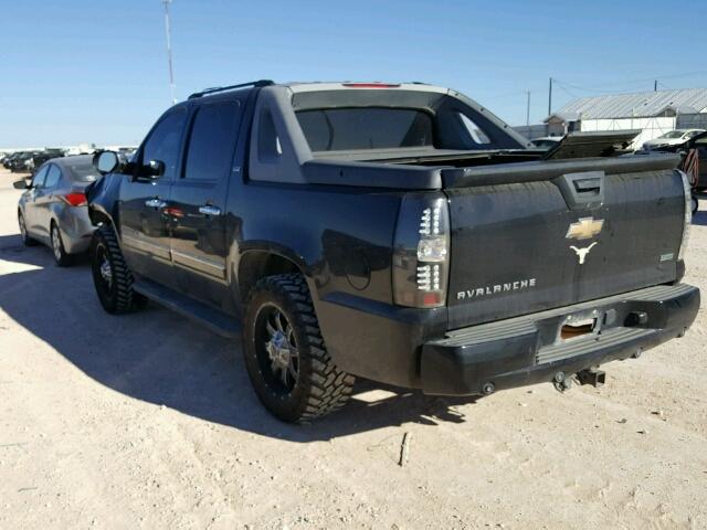 3GNVKGE08AG257915 - 2010 CHEVROLET AVALANCHE BLACK photo 3