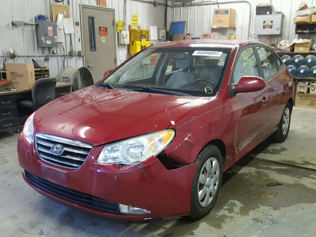 KMHDU46D47U136279 - 2007 HYUNDAI ELANTRA MAROON photo 2