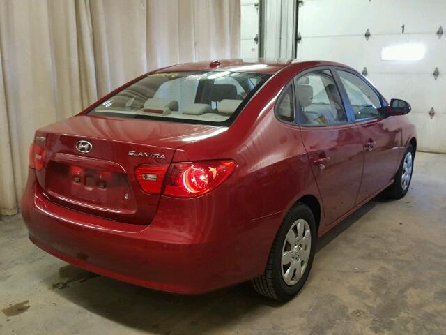 KMHDU46D47U136279 - 2007 HYUNDAI ELANTRA MAROON photo 4