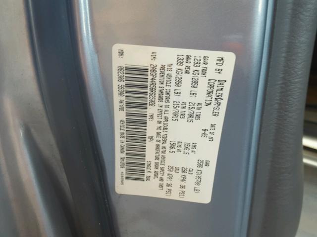 2A8GP44R56R625026 - 2006 CHRYSLER TOWN & COU BLUE photo 10