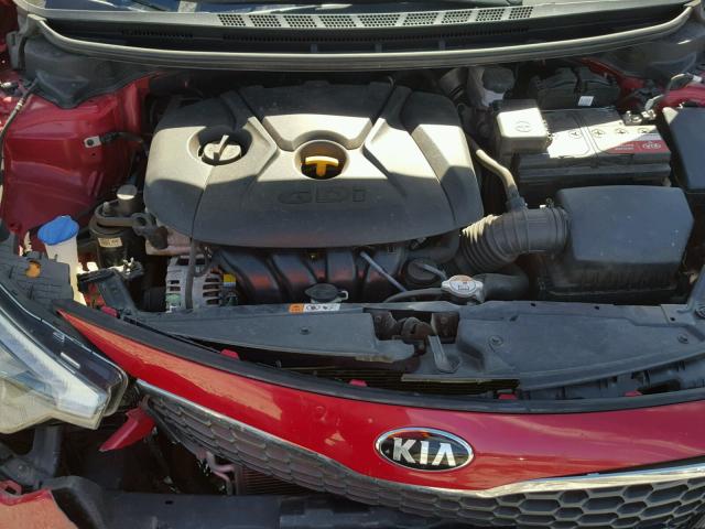 KNAFX4A88E5088403 - 2014 KIA FORTE EX RED photo 7