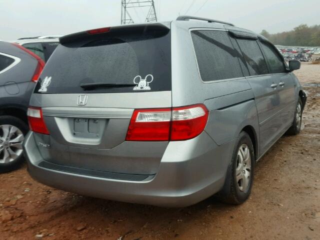 5FNRL387X7B050191 - 2007 HONDA ODYSSEY EX SILVER photo 4