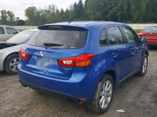 4A4AR3AW9FE048227 - 2015 MITSUBISHI OUTLANDER BLUE photo 4