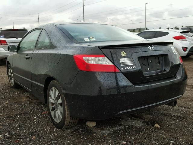 2HGFG12889H534307 - 2009 HONDA CIVIC EX BLACK photo 3