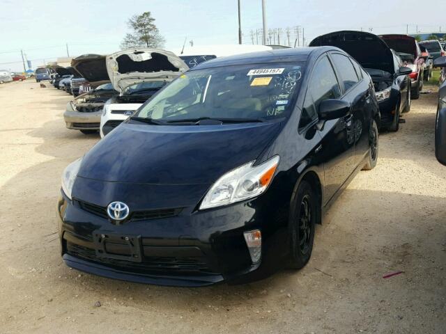 JTDKN3DUXC1583331 - 2012 TOYOTA PRIUS BLACK photo 2