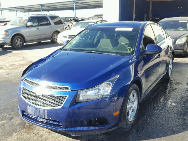 1G1PF5SC7C7384753 - 2012 CHEVROLET CRUZE LT BLUE photo 2