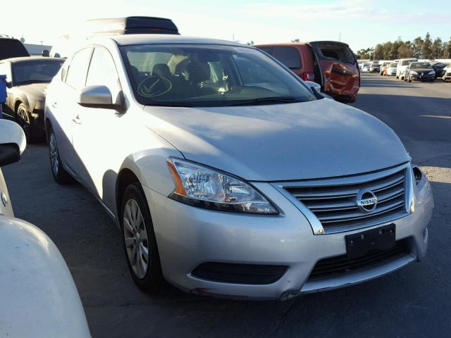 3N1AB7AP3EY242543 - 2014 NISSAN SENTRA S SILVER photo 1