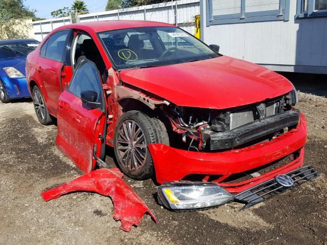 3VW2K7AJ9FM240363 - 2015 VOLKSWAGEN JETTA BASE RED photo 1