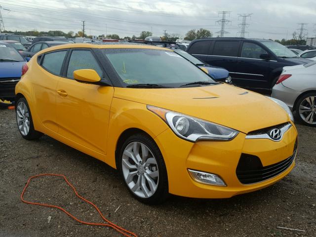 KMHTC6AD8DU154636 - 2013 HYUNDAI VELOSTER B YELLOW photo 1