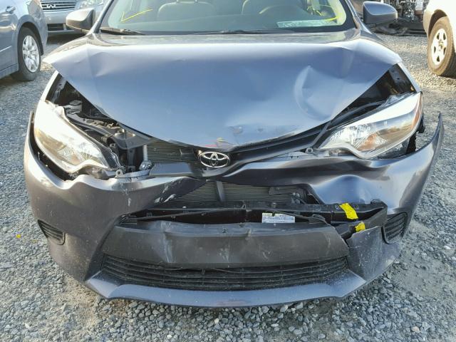 2T1BURHE8EC054449 - 2014 TOYOTA COROLLA L GRAY photo 9