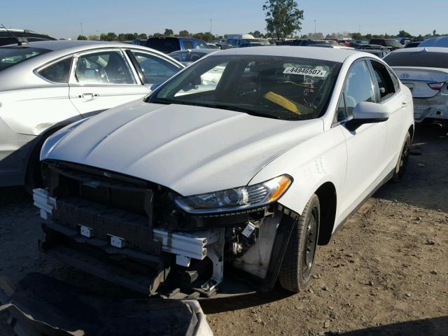 3FA6P0G76ER257055 - 2014 FORD FUSION S WHITE photo 2