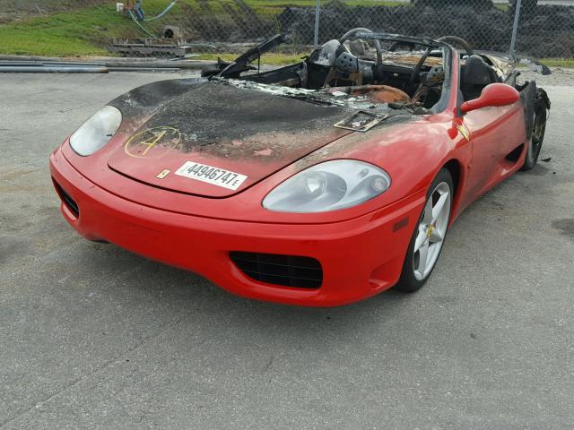 ZFFYT53A810126685 - 2001 FERRARI 360 SPIDER RED photo 2