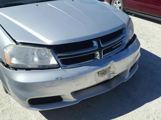 1C3CDZAB6CN235276 - 2012 DODGE AVENGER SE GRAY photo 9