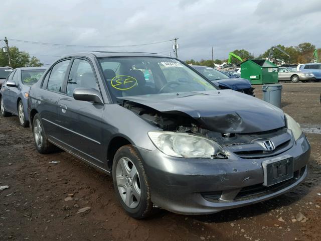 2HGES26745H501705 - 2005 HONDA CIVIC EX GRAY photo 1