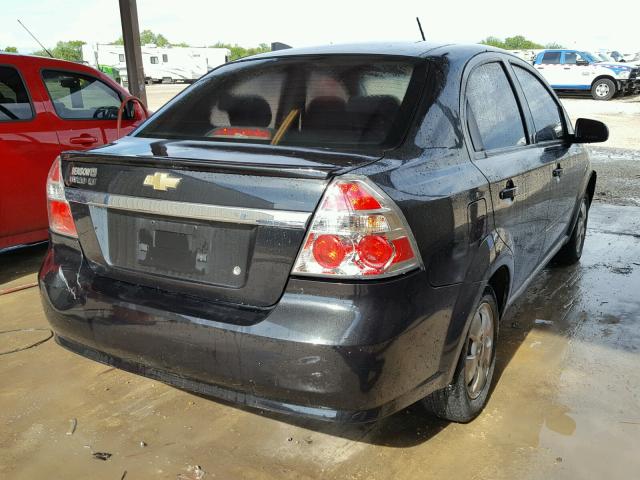 KL1TD5DE9AB126021 - 2010 CHEVROLET AVEO LS BLACK photo 4