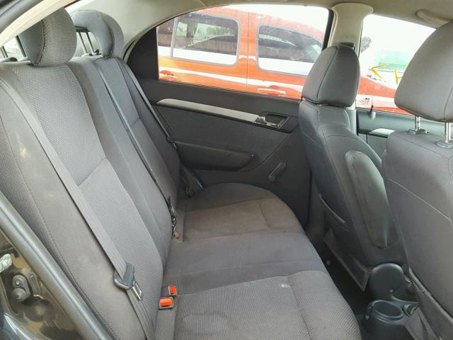 KL1TD5DE9AB126021 - 2010 CHEVROLET AVEO LS BLACK photo 6