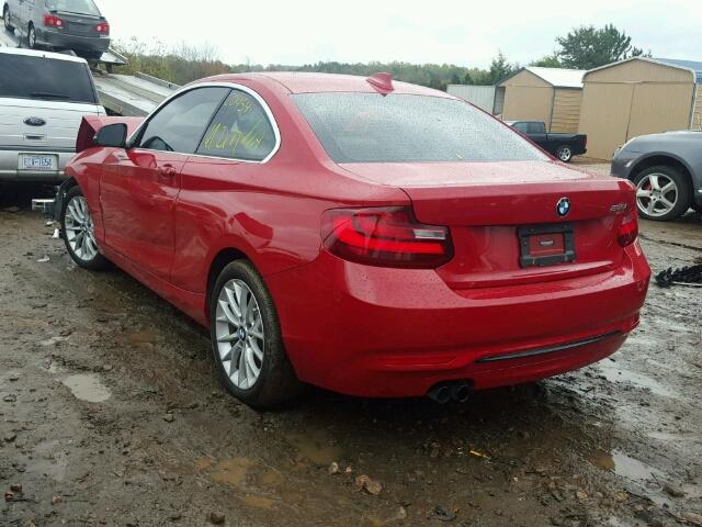 WBA1F9C5XGV545079 - 2016 BMW 228 I RED photo 3