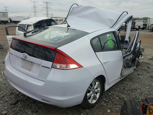 JHMZE2H72AS036377 - 2010 HONDA INSIGHT EX WHITE photo 4