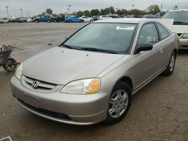 1HGEM22522L056832 - 2002 HONDA CIVIC LX GOLD photo 2