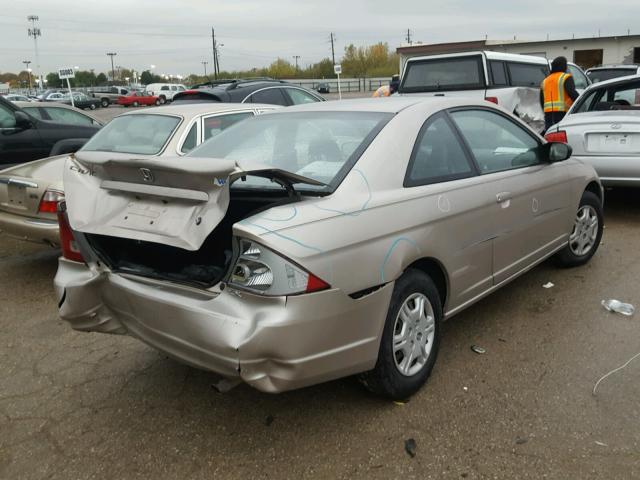 1HGEM22522L056832 - 2002 HONDA CIVIC LX GOLD photo 4