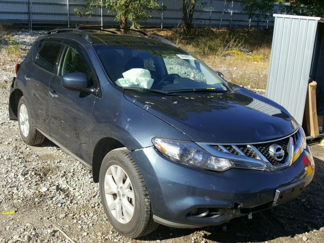 JN8AZ1MWXCW218273 - 2012 NISSAN MURANO BLUE photo 1