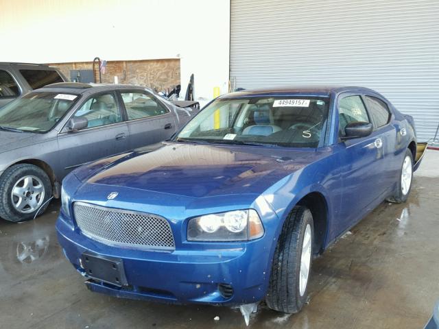 2B3KA43D09H628081 - 2009 DODGE CHARGER BLUE photo 2