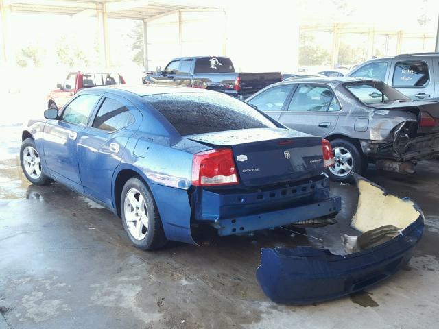 2B3KA43D09H628081 - 2009 DODGE CHARGER BLUE photo 3