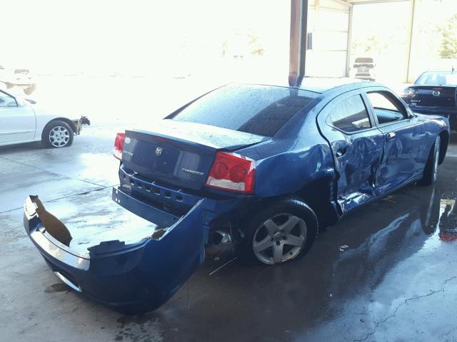 2B3KA43D09H628081 - 2009 DODGE CHARGER BLUE photo 4