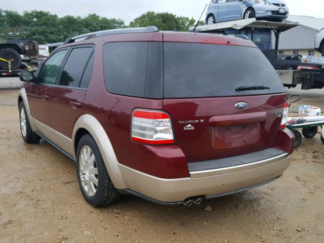 1FMDK08W18GA20583 - 2008 FORD TAURUS X E MAROON photo 3