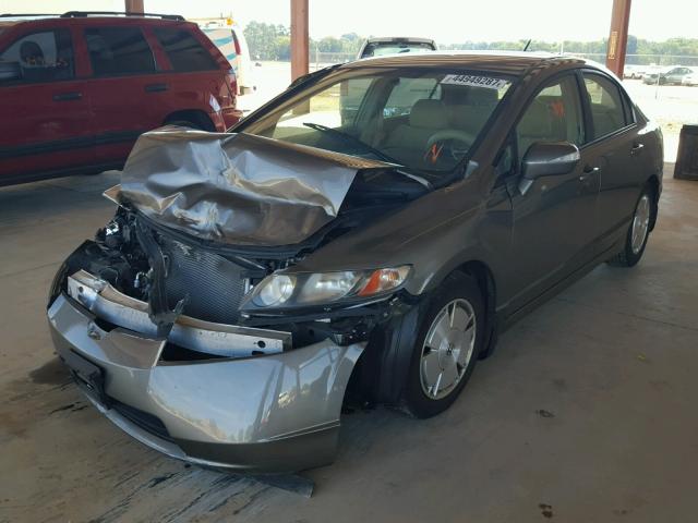 JHMFA36248S015150 - 2008 HONDA CIVIC HYBR GRAY photo 2