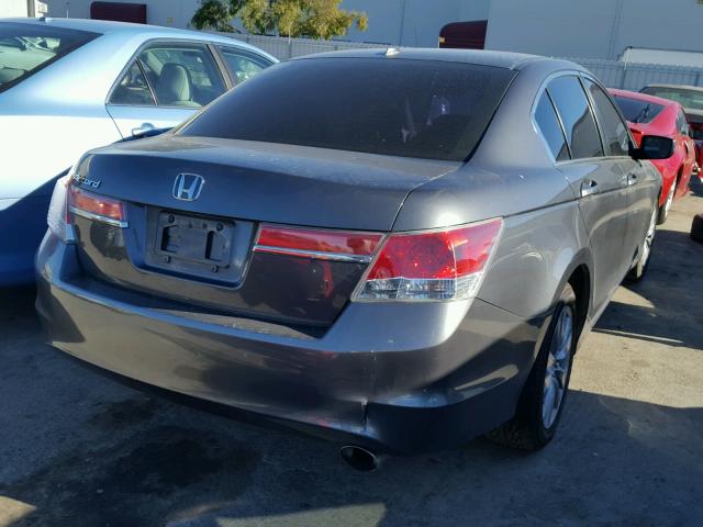 1HGCP2F84BA079916 - 2011 HONDA ACCORD EXL GRAY photo 4
