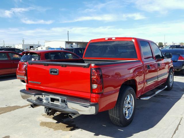 2GCEC13T161200634 - 2006 CHEVROLET SILVERADO RED photo 4