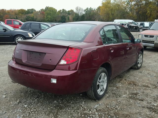 1G8AJ52FX3Z159876 - 2003 SATURN ION LEVEL MAROON photo 4