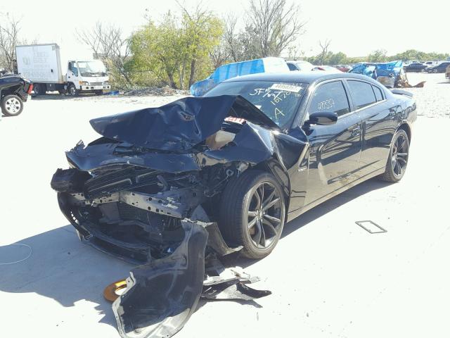 2C3CDXCT2HH559352 - 2017 DODGE CHARGER BLACK photo 2