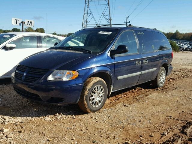 1D4GP24R55B341598 - 2005 DODGE GRAND CARA BLUE photo 2