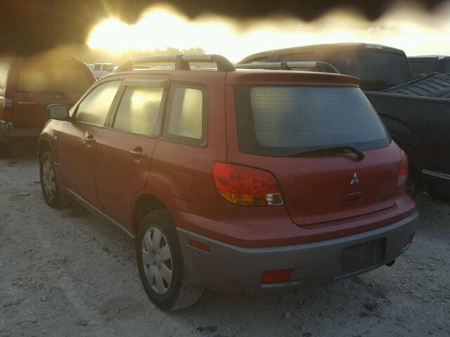 JA4LX31G53U063026 - 2003 MITSUBISHI OUTLANDER RED photo 3