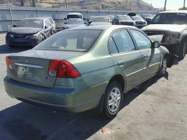 2HGES15563H607810 - 2003 HONDA CIVIC LX GREEN photo 4