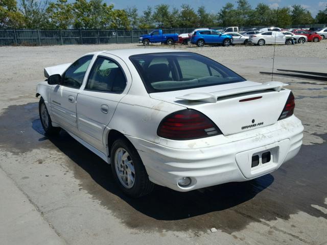 1G2NF52T81M576099 - 2001 PONTIAC GRAND AM S WHITE photo 3