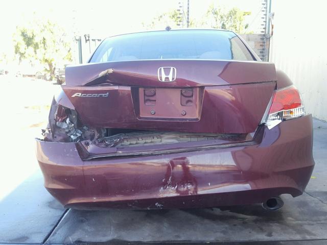 1HGCP25848A102220 - 2008 HONDA ACCORD EXL MAROON photo 9