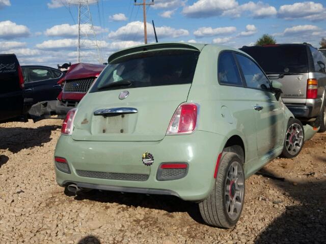 3C3CFFBR4CT115805 - 2012 FIAT 500 SPORT GREEN photo 4