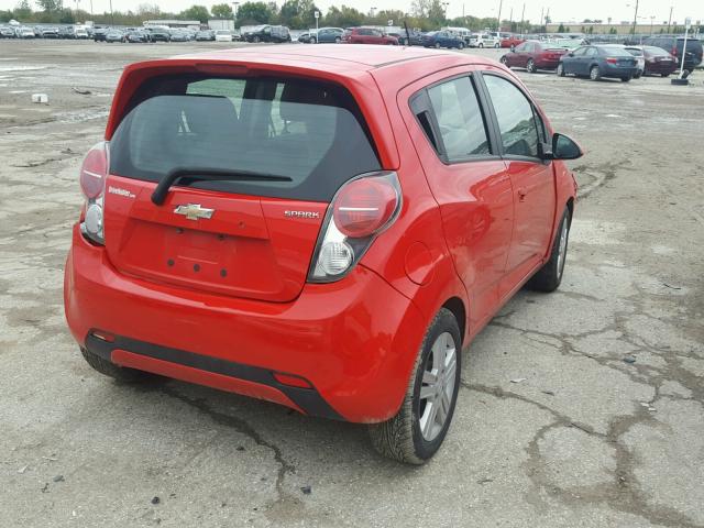 KL8CB6S90DC536532 - 2013 CHEVROLET SPARK LS RED photo 4