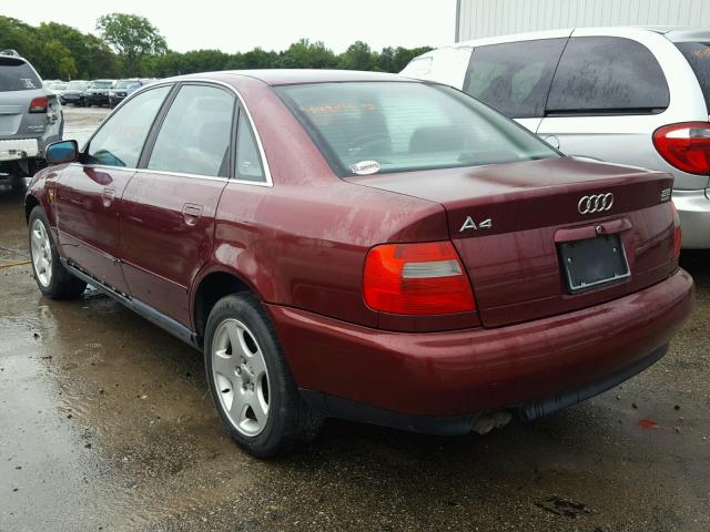 WAUED28DXWA156981 - 1998 AUDI A4 2.8 QUA MAROON photo 3