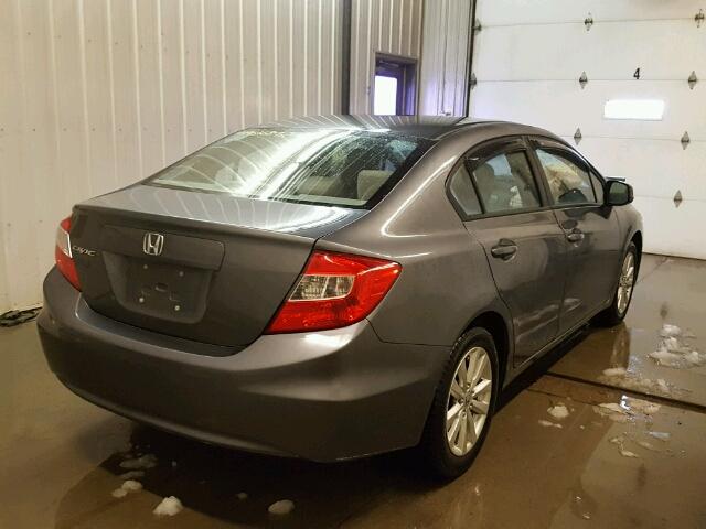 19XFB2F83CE008277 - 2012 HONDA CIVIC GRAY photo 4